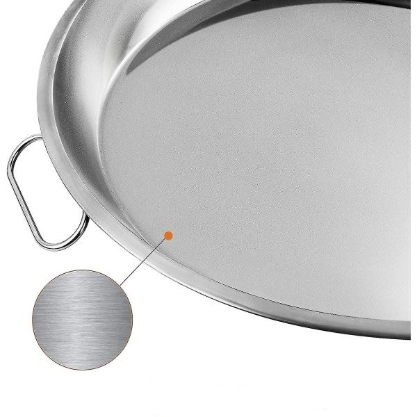 Galaxy 28cm Rustfrit Stål Dråbeformet Pizzabageform Non-Stick Bageform Rund Kageform med Ører 28cm