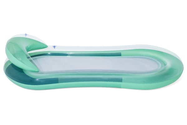 Oppustelig Pool Float Loungestol Med Netbund PVC til Strand- og Poolafslapning 160 x 84 cm Grøn
