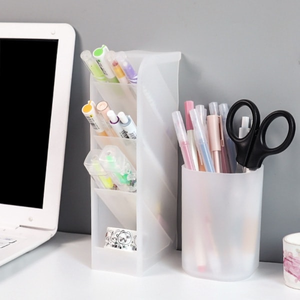 Penholder Opbevaringsboks, Multifunktionel Penholder, Transparent Farve