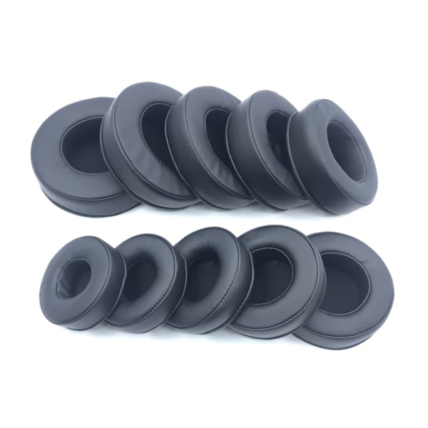 2 st/set Öronkuddar PU Läder Öronkuddar Hörlurskuddar 65mm-110mm 85MM 0.04