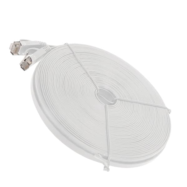 20m CAT6 Gigabit Ethernet Cable 1000Mbps RJ45 Network Cable for Routers, Laptops, White