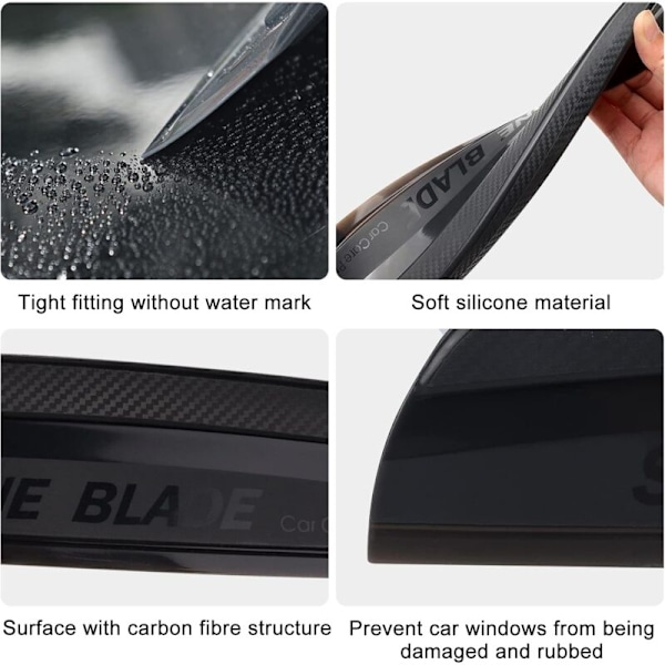 Silikon Bilsqueegee - Silikonskrapa för Bil: Silikonsqueegee, Bilsqueeges, Fönstertorkare för Kaross och Glas, Fönster, Speglar