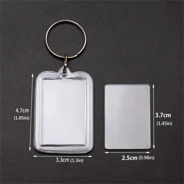 Galaxy 10 stk Foto Nøglering, Keying Porte Transparent Foto Jomfru I Akryl DIY Personlig Rektangel Foto