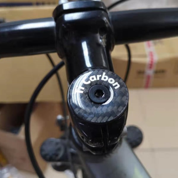 Cykelheadset Cap Cover Enkel montering Udomhuscykling kringudstyr Svart Logotyp