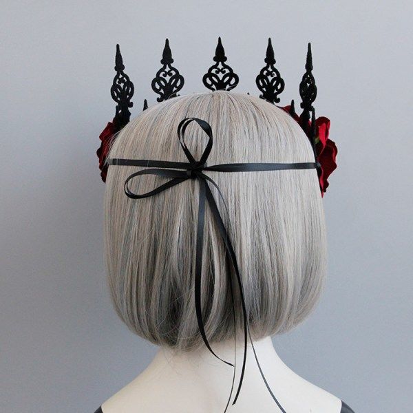 TG Kvinnors Halloween Crown Pannband - Retro Rosetter Hårtillbehör (1 st)