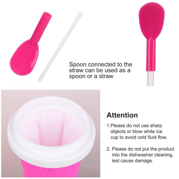 1 stk. Fryst Magic Squeeze Cup Slushie Maker Cup rød rød red_yux red