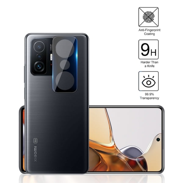 TG 2-PACK Xiaomi 11T Pro Kameralinsbeskyttelse 2.5D HD-Clear Transparent