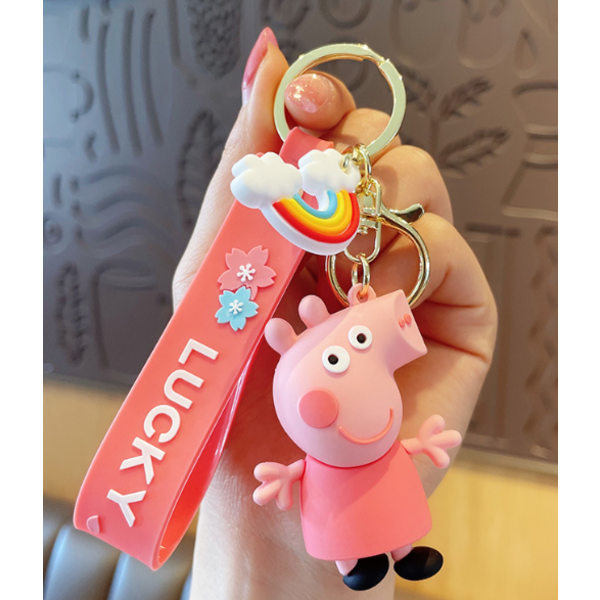 Söta tecknade grishängen 2-pack (rosa + blå)