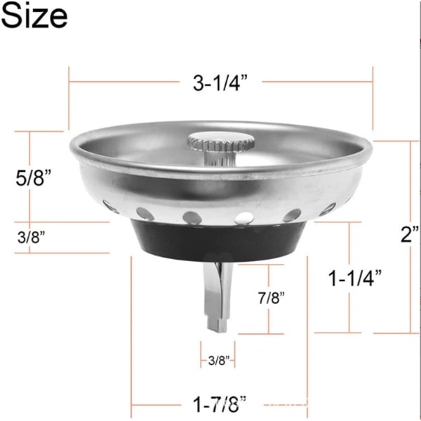 Diskbänksfilter Platt huvud Diskbänkspropp Handfettfilter Mesh Vattenkorg Vattenläckage Dragdesign