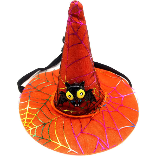 Justerbar Halloween Husdjur Häxa Hatt Katt Valp Hund Halloween Party Cosplay Kostym Huvudbonader Tillbehör