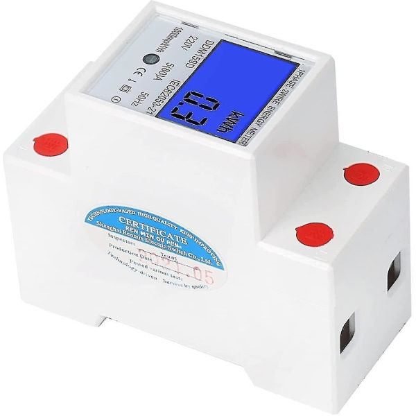 Elmätare 220/400v 5-100a Trefasmätare Digital Elmätare DIN-skena 3-fas 4-tråds kWh-mätare med LCD Trefasmätare för Power M