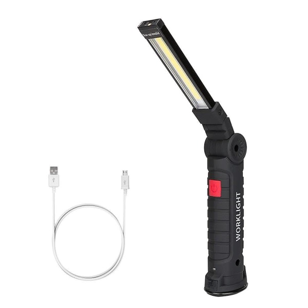 Laddningsbara arbetslampor med magnetisk bas, 360° rotation och 5 ljuslägen - Ultrastark COB-ficklampa, inspektionslampa för bilreparation