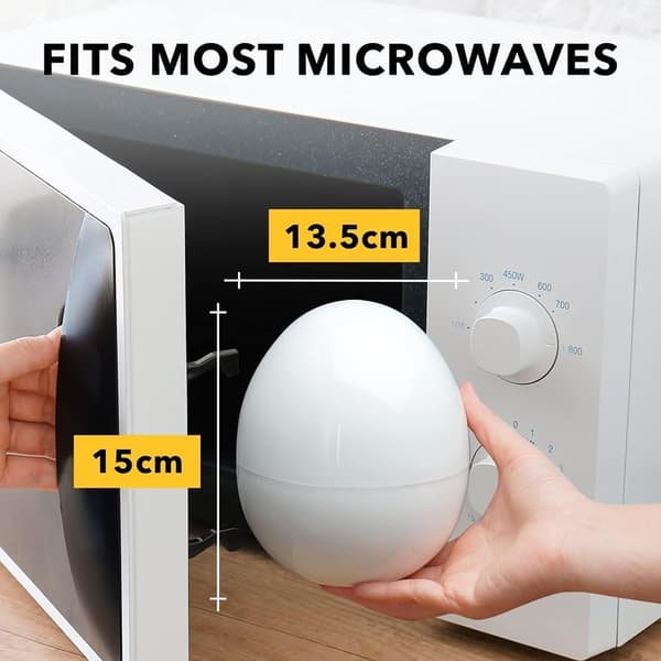 Microwave Egg Cooker 4 Egg Capacity Cooker for Hard-Boiled Eggs Microwave Egg Cooker Under Cooker Fast Egg Cooker Microwave Egg Poacher