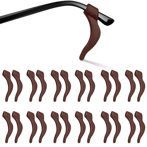 12 par silikon halkfria öronhängande glassögon glassögon solglasögonbågar nye casual glassögon bågtillbehör stor brun