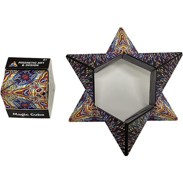 3D Magic Cube, Infinity Flips Magnetiske Kuber 72 Former Fidget Legetøj til Børn Voksne Anti Stress Form Skiftende Box Puslespil Legetøj (Farve B)