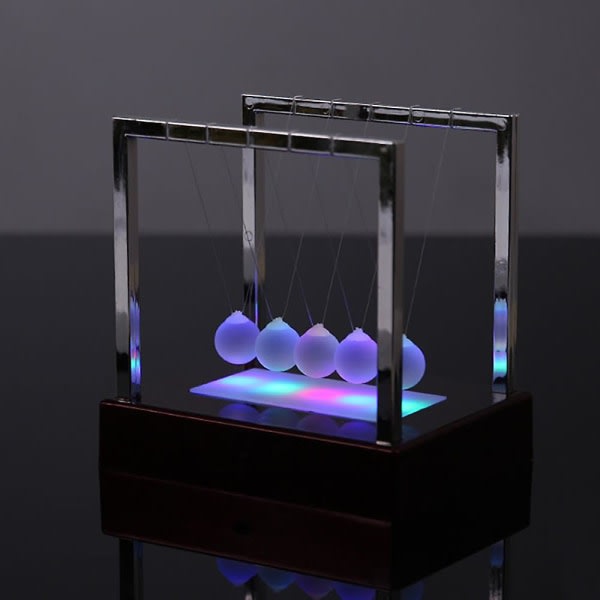 Newtons Cradle Led Light Up Kinetic Energy Hemmakontor Vetenskapsleksaker Heminredning