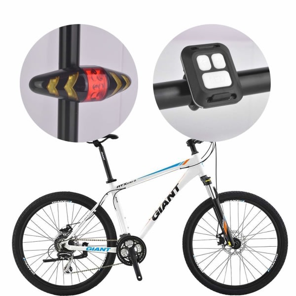 TG Smart cykellampa med blink-funktion Svart