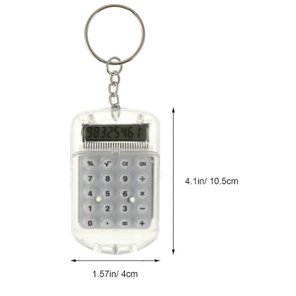 3 stk Mini Elektronisk Kalkulator Nøkkelring Liten Lommekalkulator Nøkkelring
