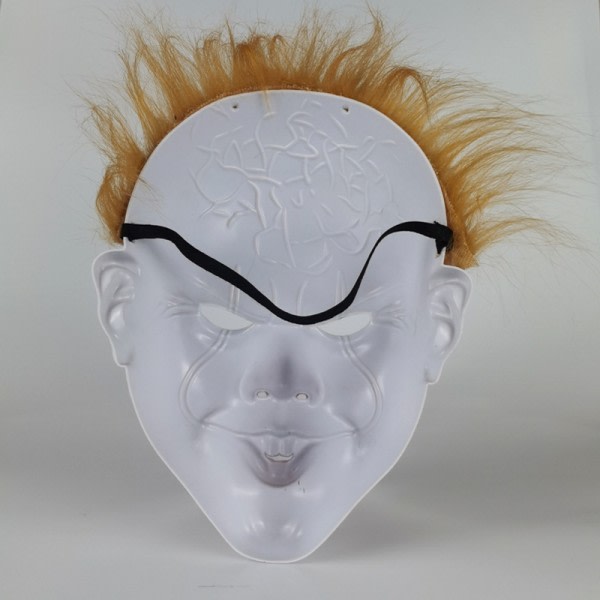 Galaxy Killer Clown Mask, Skremmende Clown Halloween Fantasy Mask Med Skummelt Hår Pennywise Mask