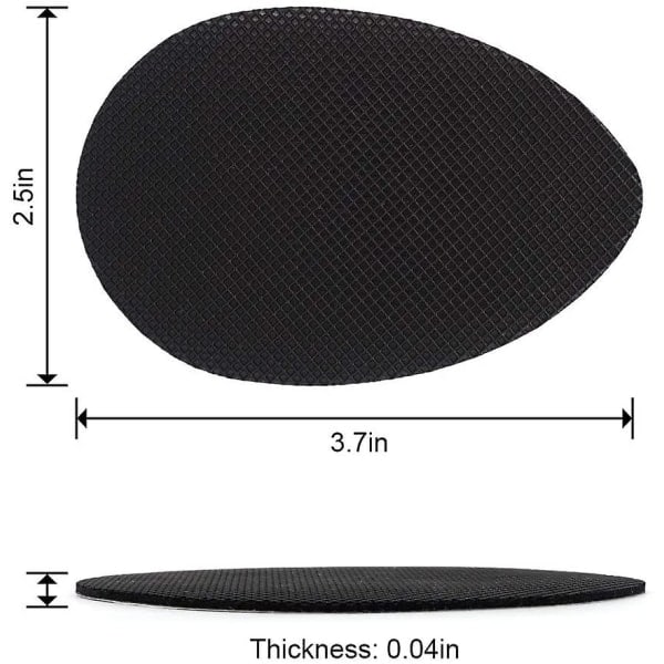 4 par halkfrie sko-pads Selvhæftende skosulbeskyttelse (sorte)