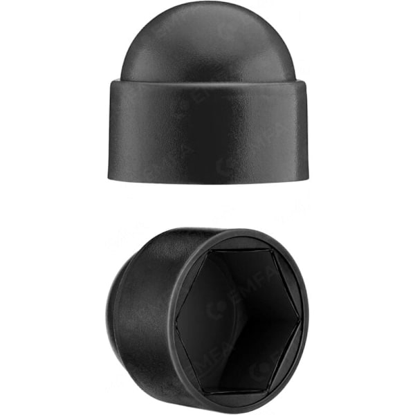 M10 mutterinsuojukset 17 mm avaimelle Musta 50 kpl