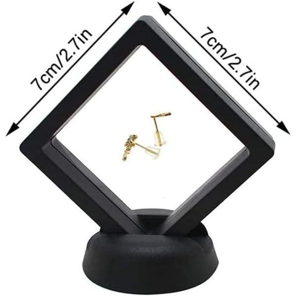 5 dele (sort) flydende udstillingsmontre, 3D-gennemsigtige displaystativer