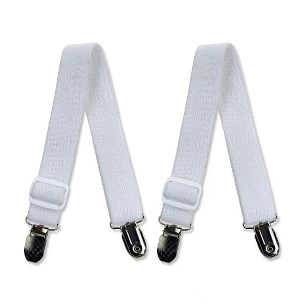 Justerbar lakenholder dyneholder duk sofa trekk laken spenne telt metall fast lakenklemme White Three clamps one