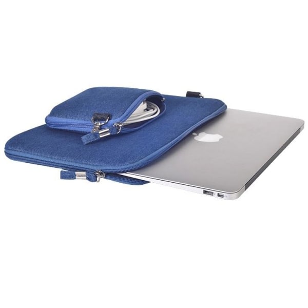 Laptopveske + liten veske - Jeans blå 11,6 tommer