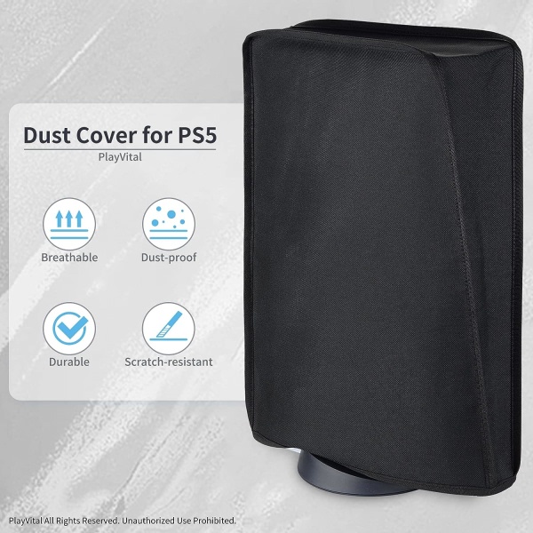 Galaxy Cover Stænkskytte Taske, til Playstation 5 Konsol Digital Edition & Regular Edition (sort)