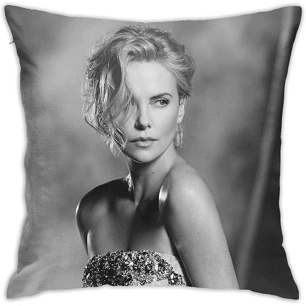 Charlize Theron Kuddfodral Dubbelsidig Utskrift Kasta Örngott Mjuka Kuddfodral Dorm Decor För Vardagsrum Sovrum Örngott