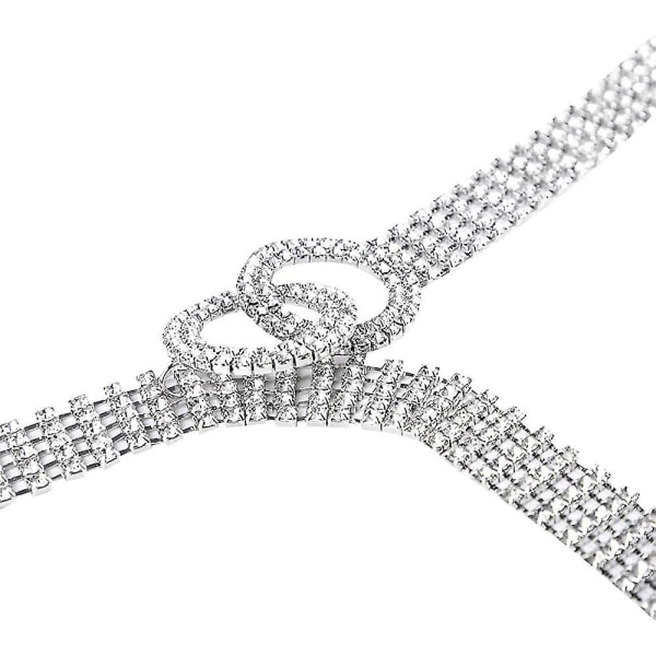 Damkristall Strass Vyötärövyö B?lte Sparkle Chain Kaksois-O-renkailla