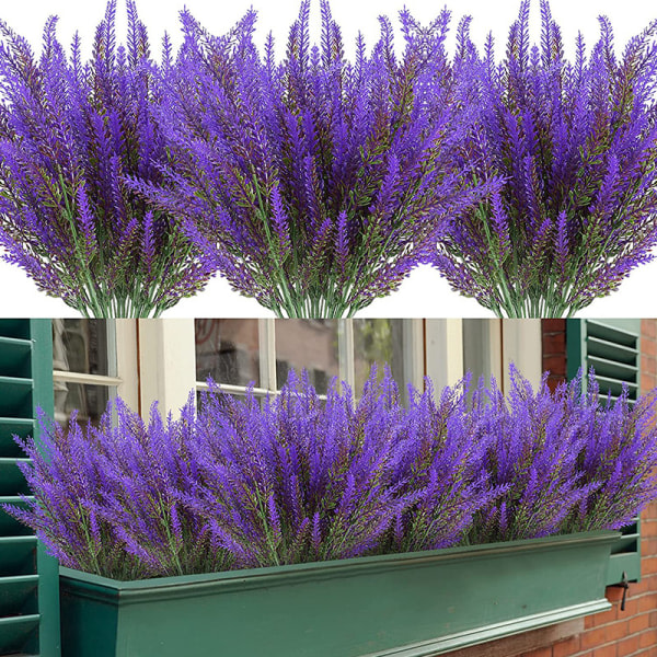 9 stilker kunstig lavendel for pynt
