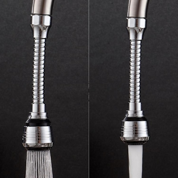 Kranmunstycke - 360° Roterande Kökskranadapter - Flexibel Silver Silver