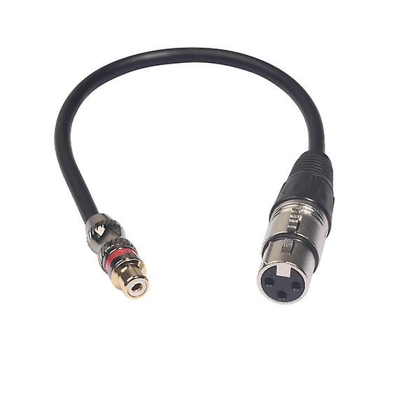 1 st Ljudkabel Rca Till Xlr 30cm Längd Svart Adapterkontakt Ljudkabelomvandlare För Hemmikrofonförstärkare Black 0.3m