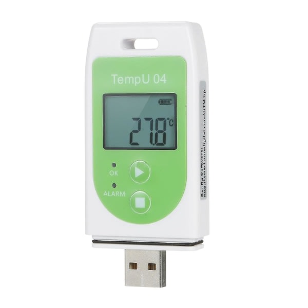 Datalogger för temperatur, mångsidig USB-anslutning, återanvändbar temperaturregistrering med 32 000 datapunkter