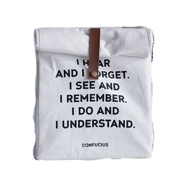 Store Køleposer med stor kapacitet Aluminiumfolieisoleringspose Hvid print Bærbar frokosttaske