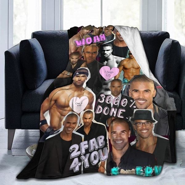 Derek Morgan Mjuk Mysig Varm Ullfilt Strandfilt Picknickfilt Fluffig Plysch Ullfilt för Sovrum, Soffor All Season-e165 50x40in 125x100cm