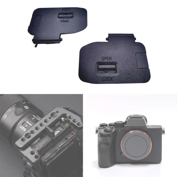 Deksel til Sony Alpha a7 III ILCE-7M3 ILCE-9 Kamerabyte Reparasjonsdeler Kamera batterilås