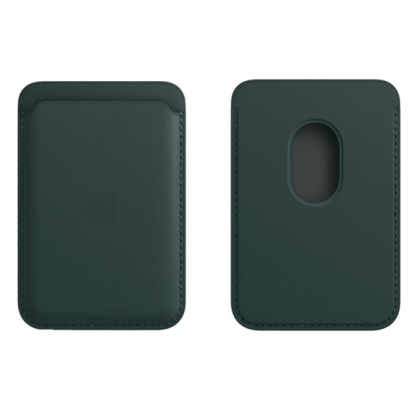 Apple Läderkorthållare med MagSafe iPhonelle - Skogsgrön