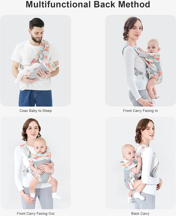 Bæresele, 4-i-1 Ergonomisk Håndfri, til Nyfødte 3-20 kg (3-36 Måneder), Stil A