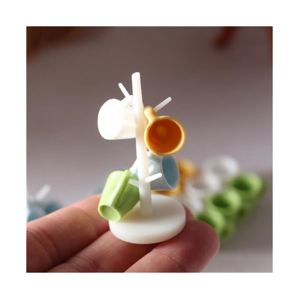5 st koppar Rack Stativ Hållare Miniatyr barnleksaker for matsal Bar dekoration null - Grön kopp och mugghållare