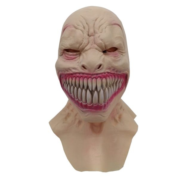 Spruckna Munnen Huvudbonader Skrämmande Helmask Cosplay för Halloween