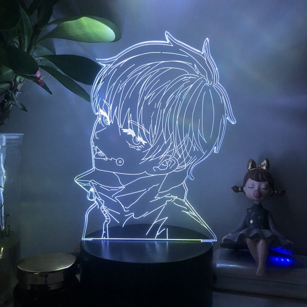 Anime Spell Fighting Gojo Satoru 3D LED-nattslys