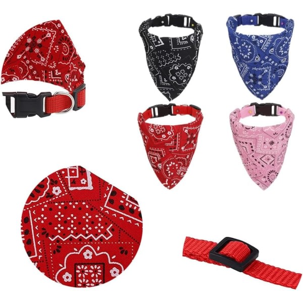 Galaxy 4 stycken bandanas f?r hundar halsband halsduk tillbeh?r f?r sm? medelstora hundar och katter (s)