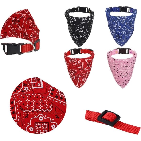 Galaxy 4 stykker bandanas til hunde, halsbånd, halstørklæde, tilbehør til små og mellemstore hunde og katte (s)