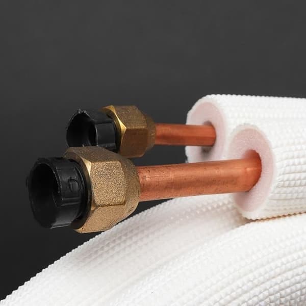 TEMPSA Klimaanlegg Rør - 1/4+3/8 - Isolert Kobber - 3M White_max White