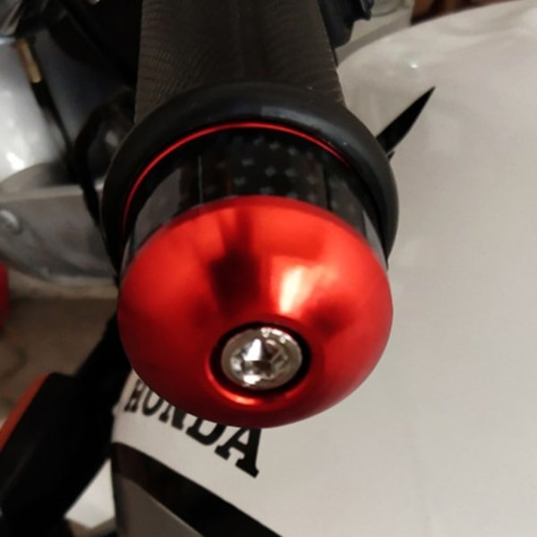 2x Styrgrep Handtak Bar End Plug Cap for BWS MSX Dirt Bike Scootor E-sykkel Rød