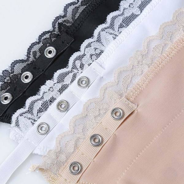 Snap-On Lace Camis til kvinder, 3-pak sort, hvid, blå