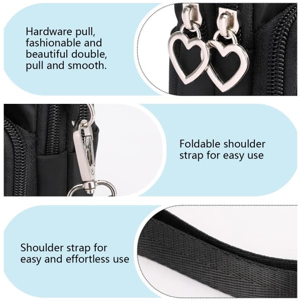 Liten crossbody-plånbokstelefonväska för damer - yux