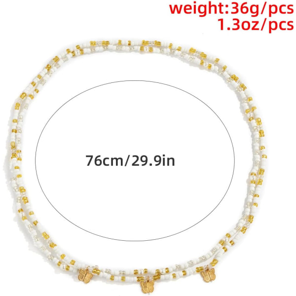 1 stk Bohemian Butterfly Vedhæng Midjekæde Belly Beads Body C